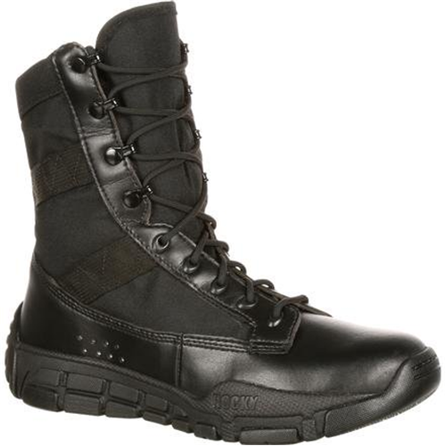 Rocky International C4T military-inspired public service boot, lightweight, water-resistant, durable design for rigorous work.
